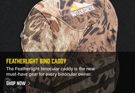 Featherlight Bino Caddy on dark background